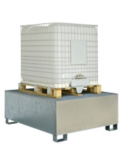 Paleta (wanna) wychwytowa MEGA ETC1, stal nierdzewna, 1000 l, 1*IBC/KTC - 5 beczek 200 l
